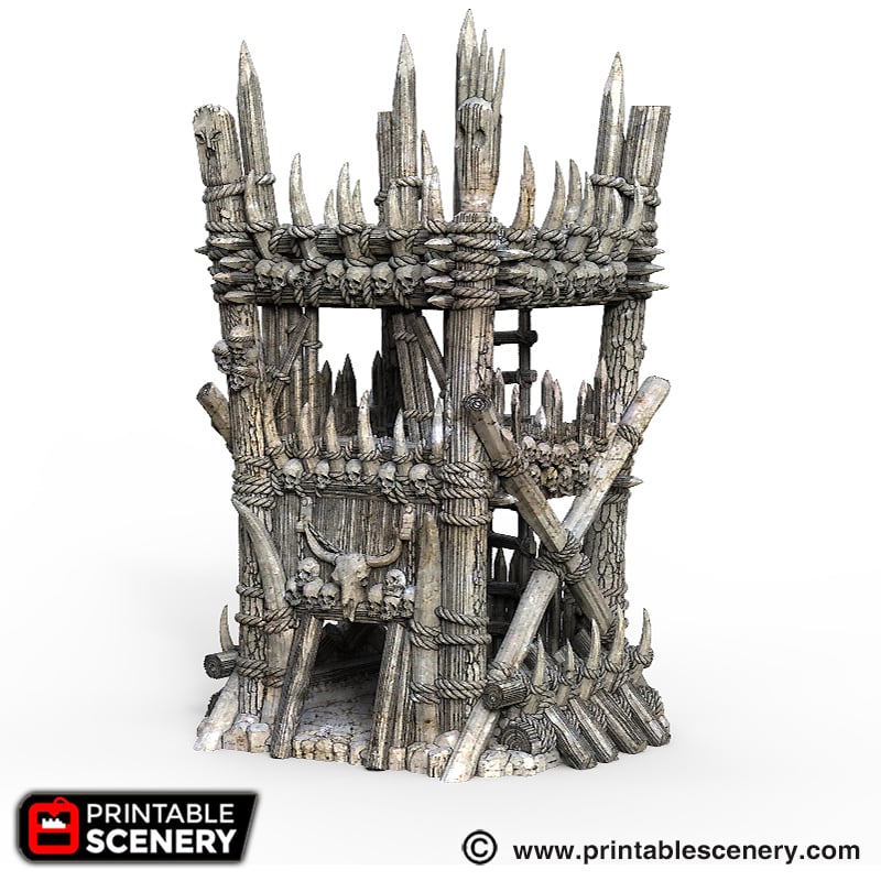 Lost Tribes Tribal Tower – Printable Scenery 3D printed tabletop terrain