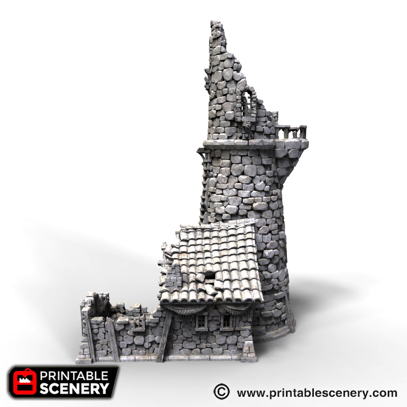 Port Winterdale Ruined Lighthouse – Printable Scenery 3D printed tabletop terrain