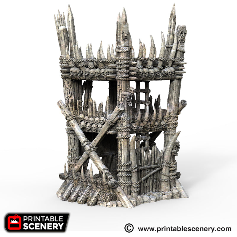 Lost Tribes Tribal Tower – Printable Scenery 3D printed tabletop terrain
