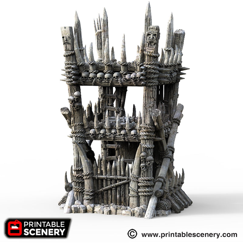 Lost Tribes Tribal Tower – Printable Scenery 3D printed tabletop terrain