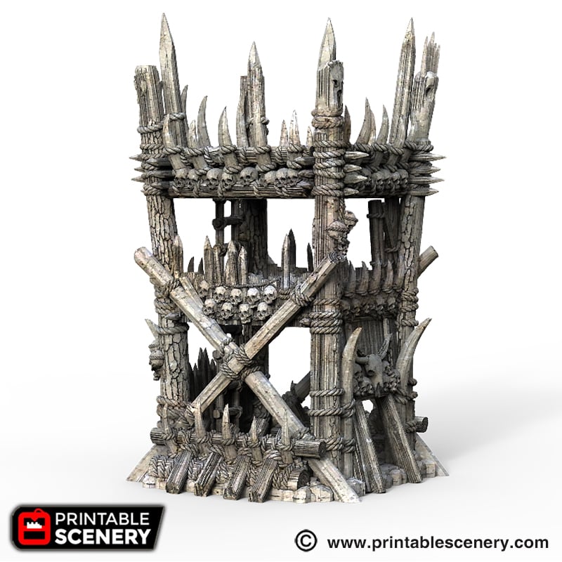 Lost Tribes Tribal Tower – Printable Scenery 3D printed tabletop terrain