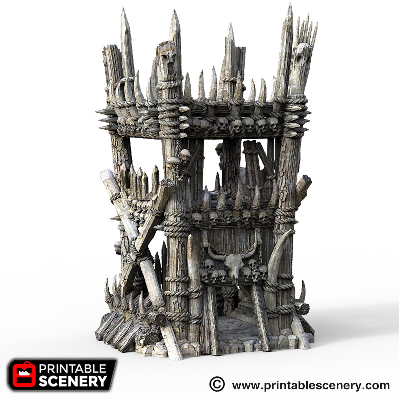 Lost Tribes Tribal Tower – Printable Scenery 3D printed tabletop terrain
