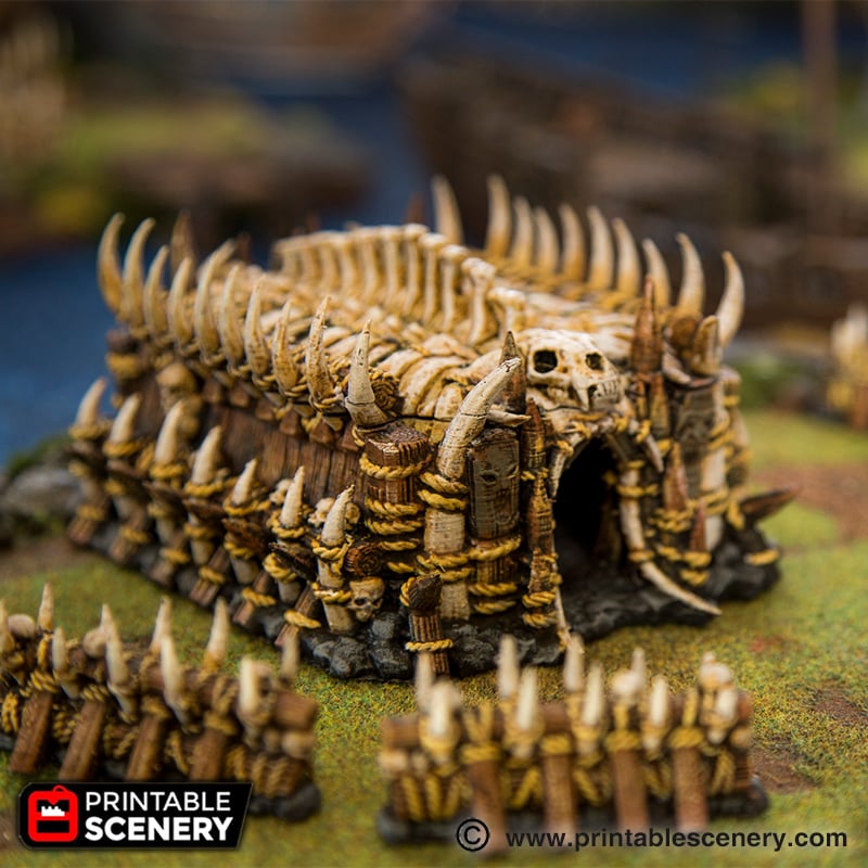Lost Tribes Tribal House – Printable Scenery 3D printed tabletop terrain