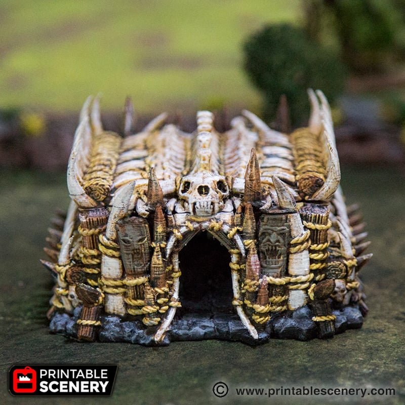 Lost Tribes Tribal House – Printable Scenery 3D printed tabletop terrain
