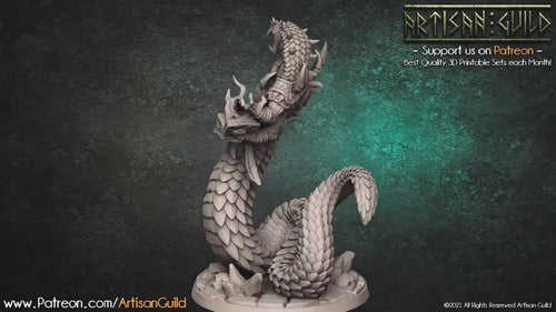 Nargskerak Darkskale - Artisan Guild Maneater Nagarots | Monster | Fantasy | DnD | Wizard, Large, Sorcerer, Yuan-Ti, Snakefolk, Nagaji, Naga