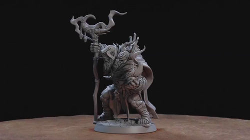 Mountain Orc Warlock, Wizard, Sorcerer premium DnD mini - High Quality Resin Printed 28mm 32mm Tabletop Miniature, Tough Durable Figurine