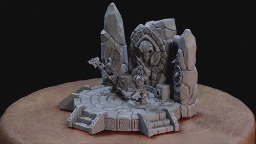 Mountain Orc Shrine, Black Crag Orcs Scatter Terrain - High Quality Resin Printed 28mm 32mm Tabletop Terrain, Tough Figurine