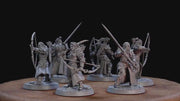 Elven Knights 28/32mm mini set  - Artisan Guild | Alfar | Drow | Male | Female | Fighter | Ranger| Pathfinder | Wargaming | Army | Unit