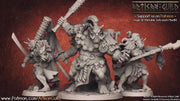 Oni Clan Complete Bundle - 10+1 dnd mini set - Artisan Guild | Orc, Half-Orc, Ogre, Pathfinder, Monk, Samurai, Fighter, Samurai, Wolf
