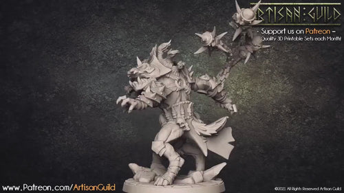 Yenogra the Matriarch  28/32mm dnd mini - Artisan Guild | Monster | Pack | Hyena | Fighter | Desert | Fantasy | Pathfinder | Wargaming