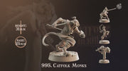 Catfolk Monks mini set | DnD Miniature, Premium Resin, Durable and Tough for your TTRPG and Wargaming! 32mm, 28mm, Fighter, Rogue