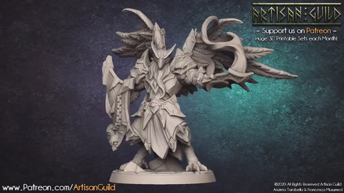 Aarakocra Paladin Cleric premium DnD mini - High Quality Resin Printed 28mm 32mm Tabletop Miniature, Tough, Durable, Figurine and Diorama