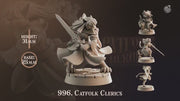 Catfolk Clerics mini set | DnD Miniature, Premium Resin, Durable and Tough for your TTRPG and Wargaming! 32mm, 28mm, Fighter, Paladin