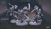 Blood Jackals - dnd miniature - Cast N Play Riders of Doom - Wargaming, Human, Male, Fighter, Barbarian, Chaos, Evil, Undead, Melee