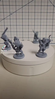 Gnoll Hunting Pack - EC3D, DnD | Gnoll | Monster | Archer, Melee 32mm | Pathfinder | Fantasy | Shaman | Wargaming | Frostgrave | Hyena | Set