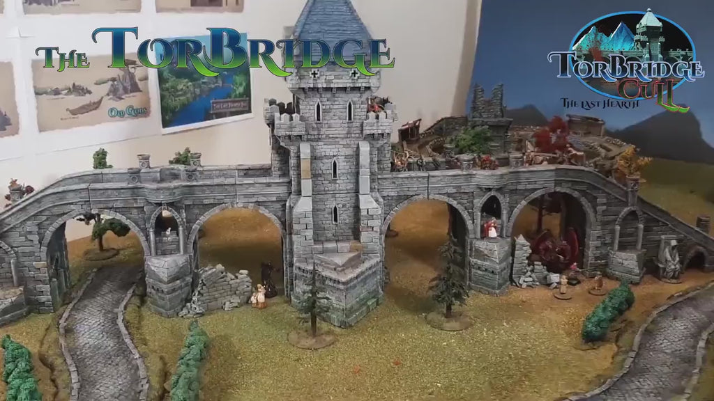 The Great Torbridge (Bridge/Tower) | Tabletop Terrain | Dungeons And Dragons | dnd | Tabletop Modular Building Kit | Pathfinder