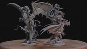 Draconic Assault Dragons mini set - Artisan Guild | DnD | Dragon | Flying | Dragonborn | Fighter | Barbarian | Pathfinder | Wargaming, Drake