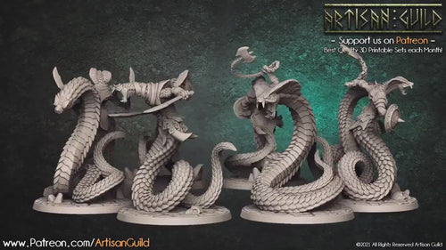 Nagarot Crawlers  - Artisan Guild Maneater Nagarots | Monster | Fantasy | DnD | Rogue | Fighter | Ranger | Yuan-Ti | Snakefolk, Nagaji, Naga