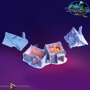 The Slum Shacks | Tabletop Terrain | Dungeons And Dragons | Painted Tabletop | Tabletop Modular Building Kit | Pathfinder