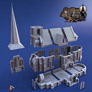Wightwood Abbey Church | Tabletop Terrain | Dungeons And Dragons | Painted Tabletop | Tabletop Modular Building Kit | Pathfinder