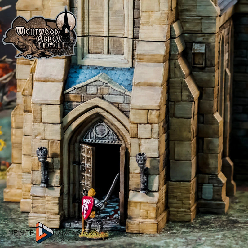 Wightwood Abbey Church | Tabletop Terrain | Dungeons And Dragons | Painted Tabletop | Tabletop Modular Building Kit | Pathfinder