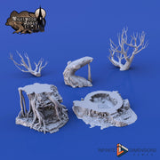 The Ancient Shrine | Tabletop Terrain | Dungeons And Dragons | Painted Tabletop | Tabletop Modular Building Kit | Pathfinder