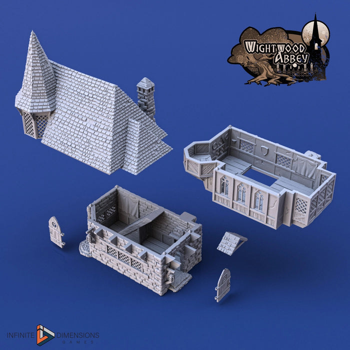 Wightwood Abbey Abbot’s House | Tabletop Terrain | Dungeons And Dragons | Painted Tabletop | Tabletop Modular Building Kit | Pathfinder