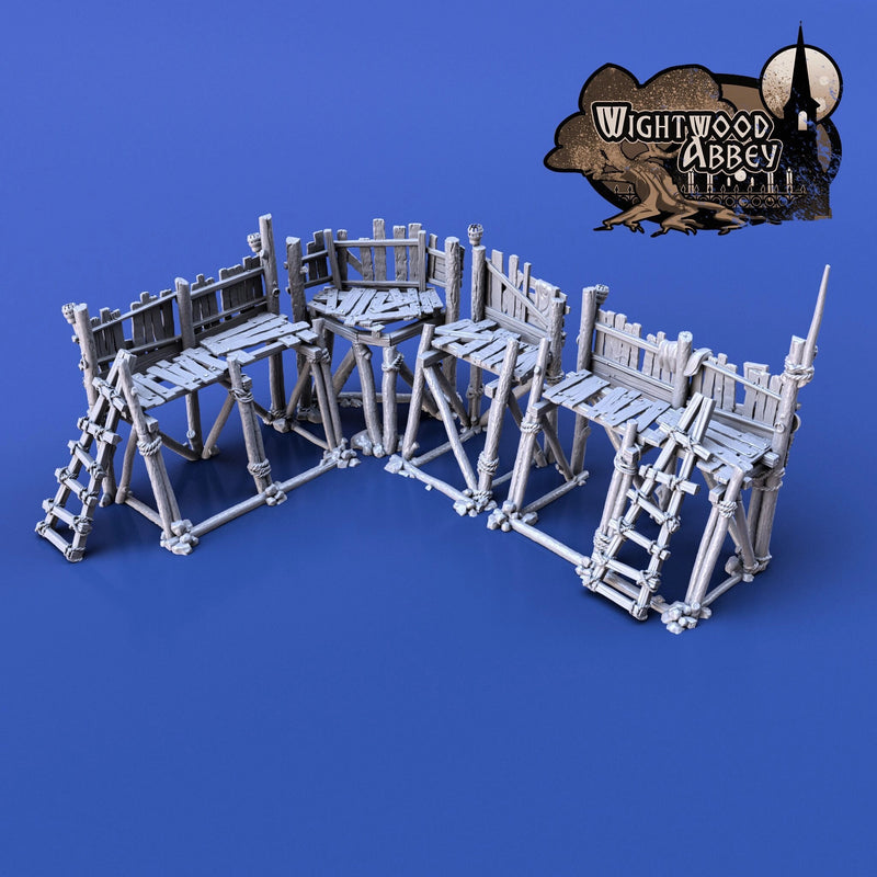 Improvised Defence Gantries | Tabletop Terrain | Dungeons And Dragons | Painted Tabletop | Tabletop Modular Building Kit | Pathfinder