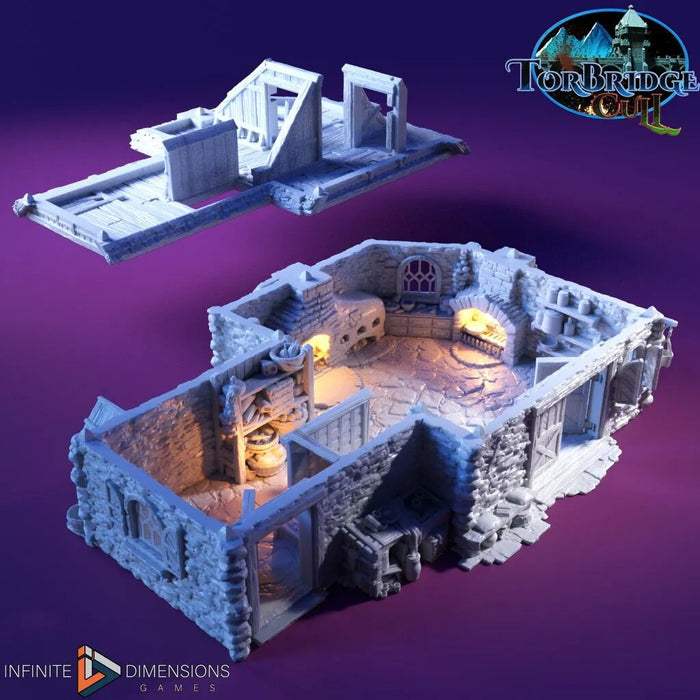 The Last Hearth Kitchens | Tabletop Terrain | Dungeons And Dragons | Painted Tabletop | Tabletop Modular Building Kit | Pathfinder