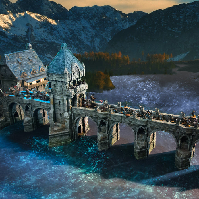 The Great Torbridge (Bridge/Tower) | Tabletop Terrain | Dungeons And Dragons | dnd | Tabletop Modular Building Kit | Pathfinder