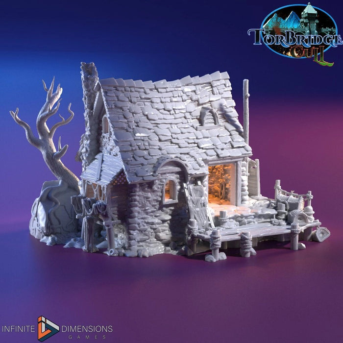 Fishing Shack - Miniature terrain for Dungeons And Dragons | Tabletop Modular Building Kit | Pathfinder | Wargaming | 28mm Scale