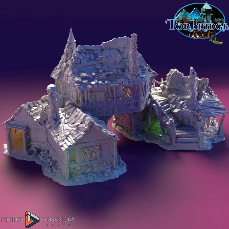 Slum Tenement A - Miniature terrain for Dungeons And Dragons | Tabletop Modular Building Kit | Pathfinder | Wargaming | 28mm Scale