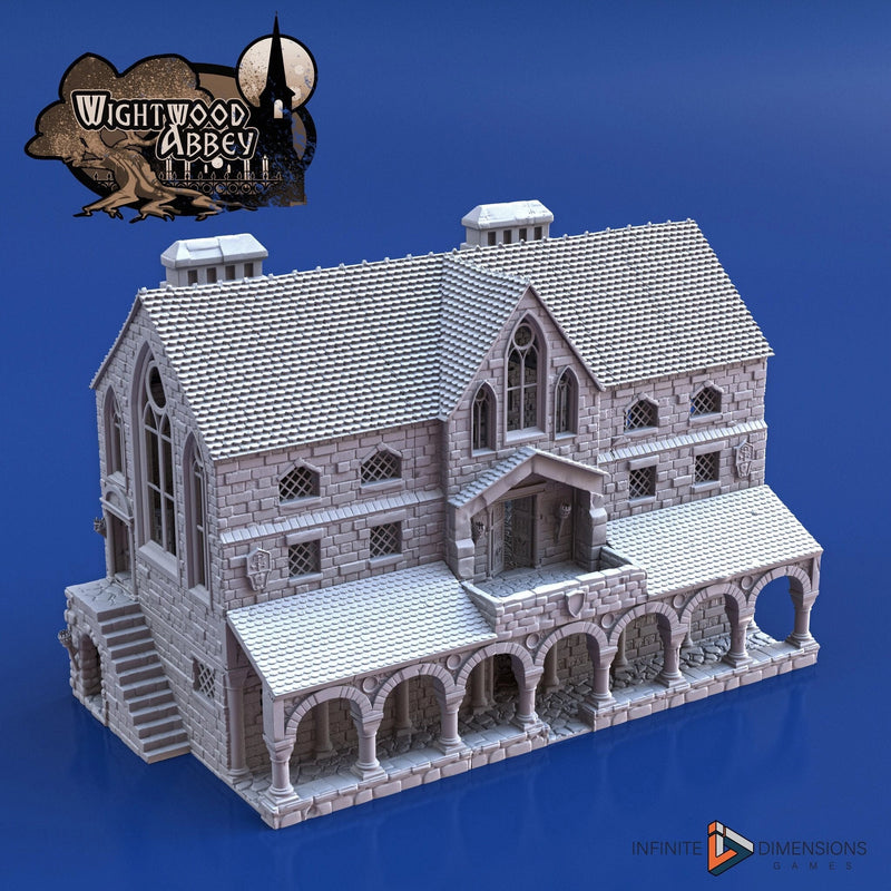 Wightwood Abbey Scriptorium | Tabletop Terrain | Dungeons And Dragons | Painted Tabletop | Tabletop Modular Building Kit | Pathfinder