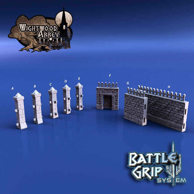 Medieval Modular Walls | Tabletop Terrain | Dungeons And Dragons | Painted Tabletop | Tabletop Modular Building Kit | Pathfinder
