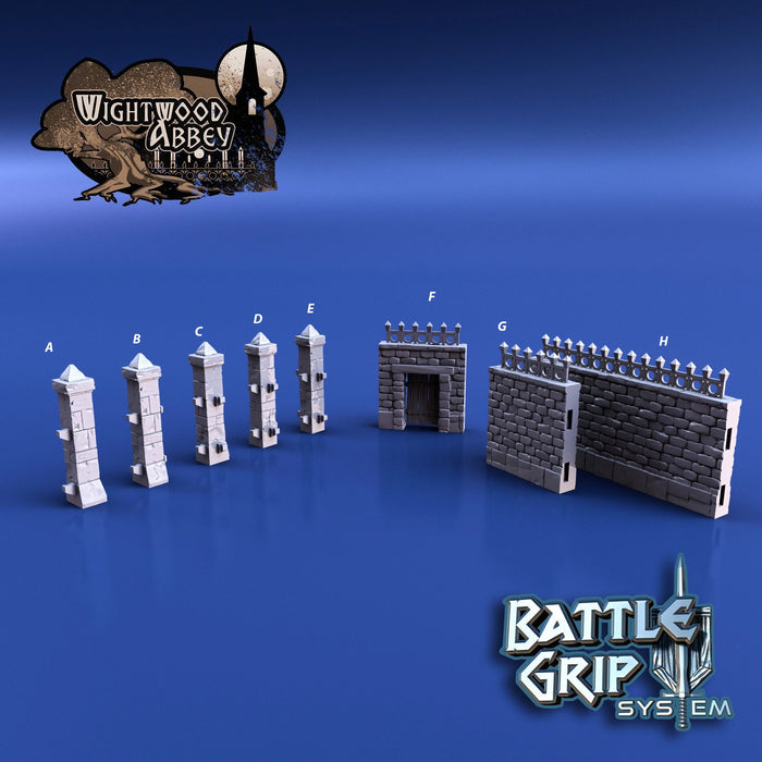 Medieval Modular Walls | Tabletop Terrain | Dungeons And Dragons | Painted Tabletop | Tabletop Modular Building Kit | Pathfinder