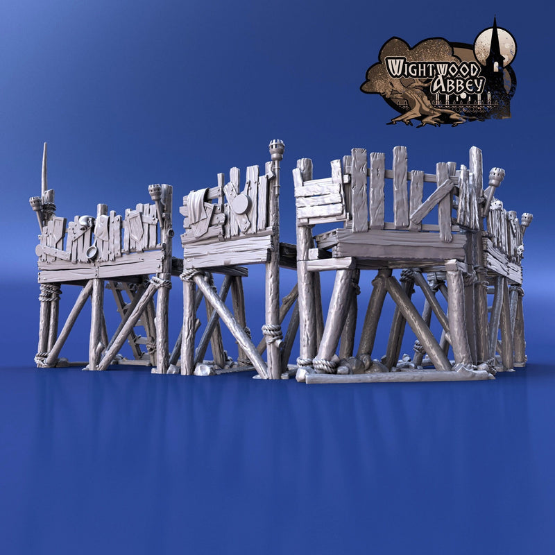 Improvised Defence Gantries | Tabletop Terrain | Dungeons And Dragons | Painted Tabletop | Tabletop Modular Building Kit | Pathfinder