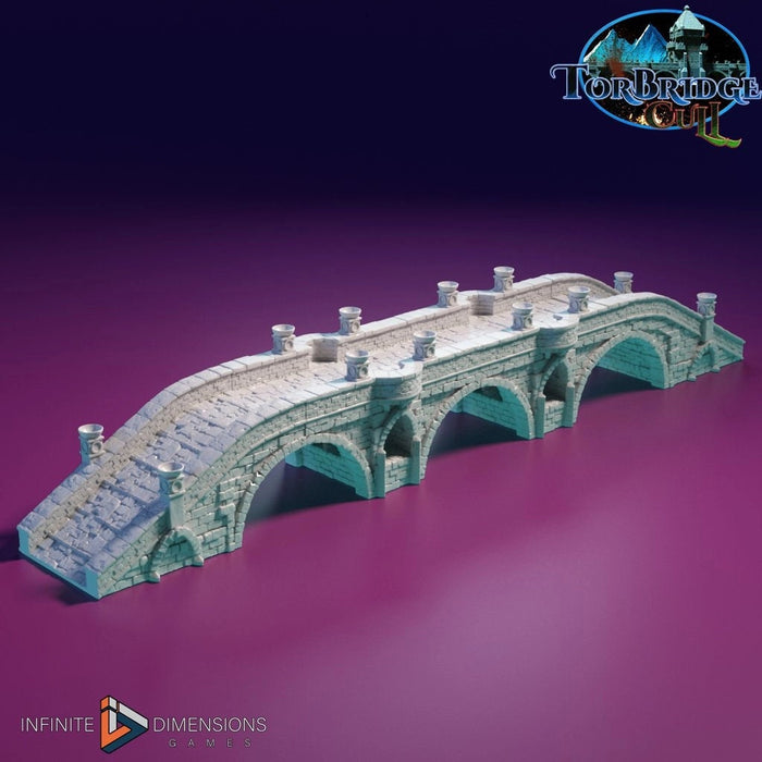 The Great Torbridge (Bridge/Tower) | Tabletop Terrain | Dungeons And Dragons | dnd | Tabletop Modular Building Kit | Pathfinder