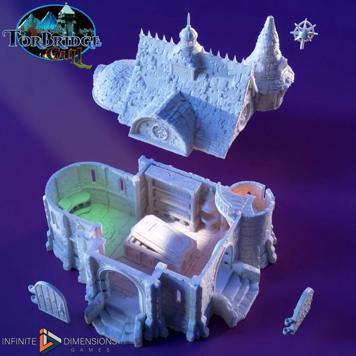 The Mausoleum | Tabletop Terrain | Dungeons And Dragons | Painted Tabletop | Tabletop Modular Building Kit | Pathfinder