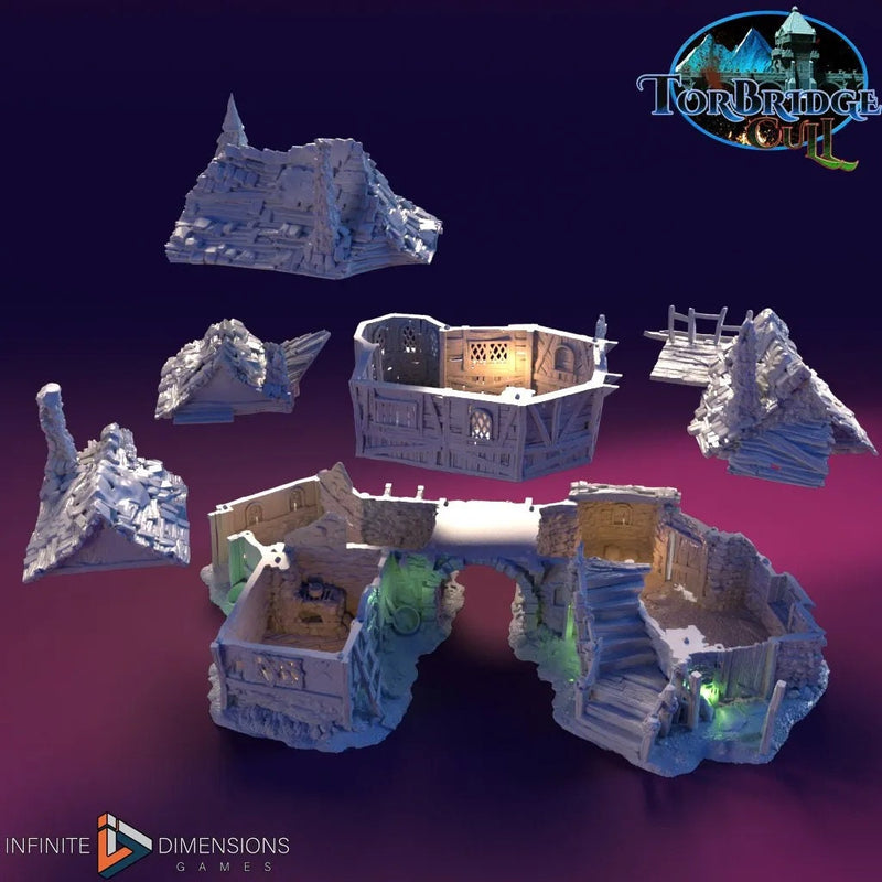 Slum Tenement A - Miniature terrain for Dungeons And Dragons | Tabletop Modular Building Kit | Pathfinder | Wargaming | 28mm Scale