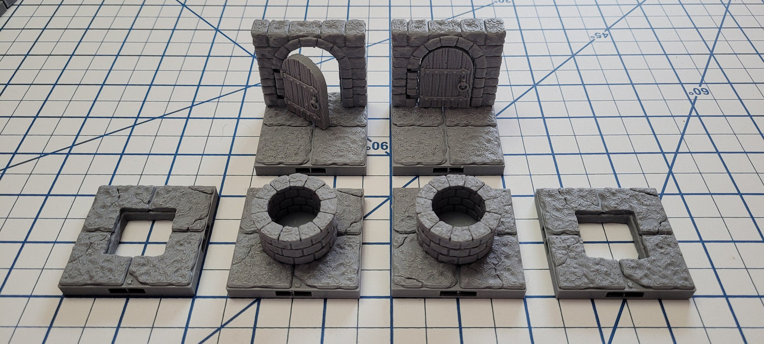 Magnetic Dungeon Tiles Expansions Set 3 | Fat Dragon Games | Tabletop Terrain | Dungeons And Dragons Painted Tabletop Pathfinder Terrain