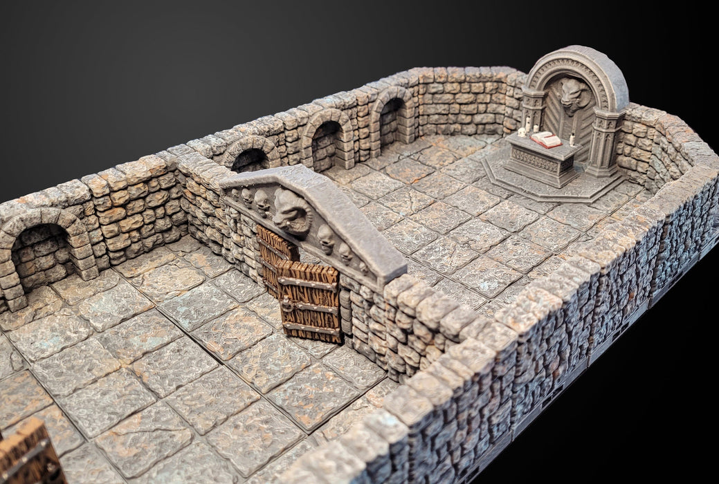 MAGNETIC Dungeon Tiles Encounter - The Altar | Painted Tabletop Terrain | Dungeons And Dragons, D&D, Pathfinder, Wargaming, Dragonlock DnD