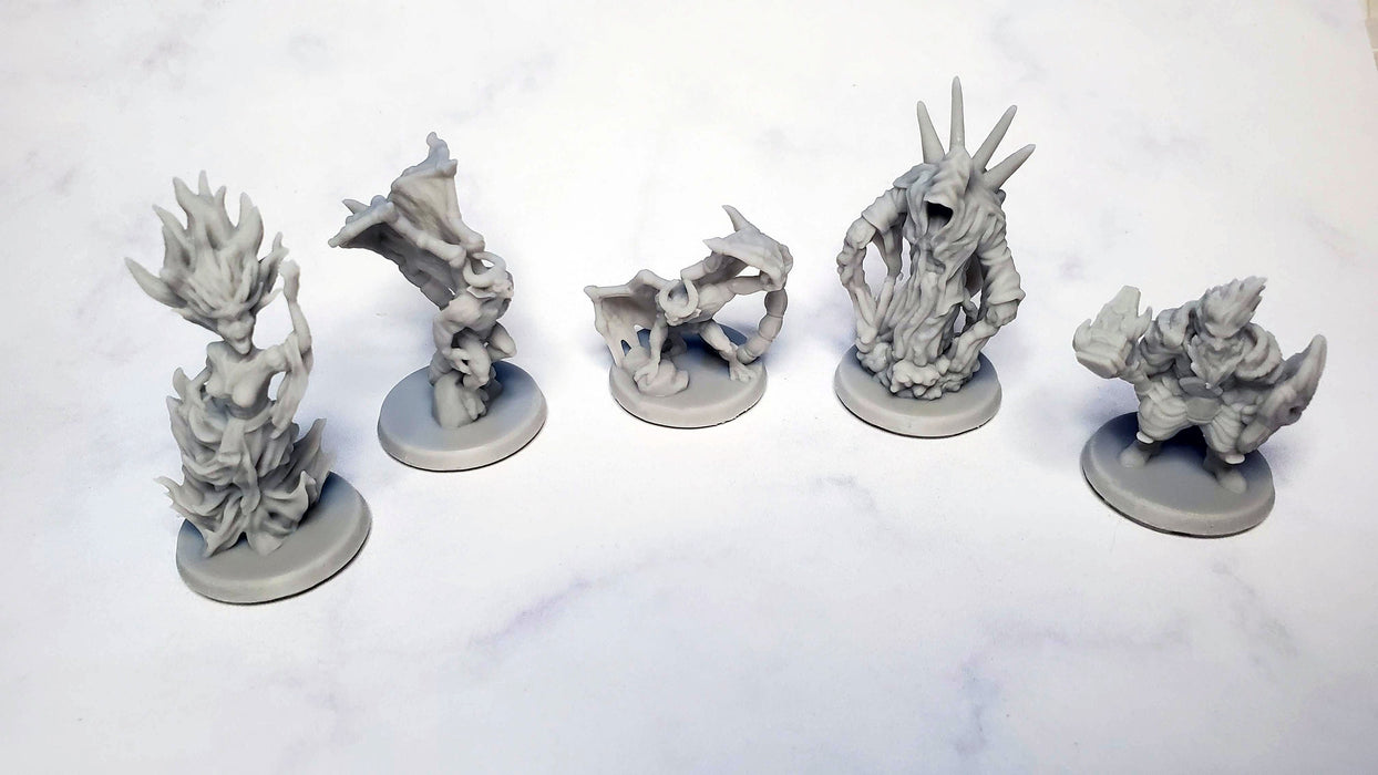 dnd Monster Mini Pack 1 - 14 Miniatures! - EC3D | Pathfinder 2E | Ghost | Kobold | Cultist | Azer | Banshee | 32mm 28mm | TTRPG | Wargaming