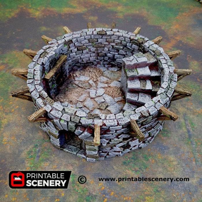 Haunted Windmill - Shadowfey Ruins, DnD, Pathfinder 15mm, 28mm, 32mm, wargaming scenery, warhammer, bolt action, tabletop terrain, building