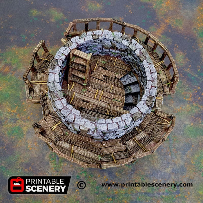 Haunted Windmill - Shadowfey Ruins, DnD, Pathfinder 15mm, 28mm, 32mm, wargaming scenery, warhammer, bolt action, tabletop terrain, building