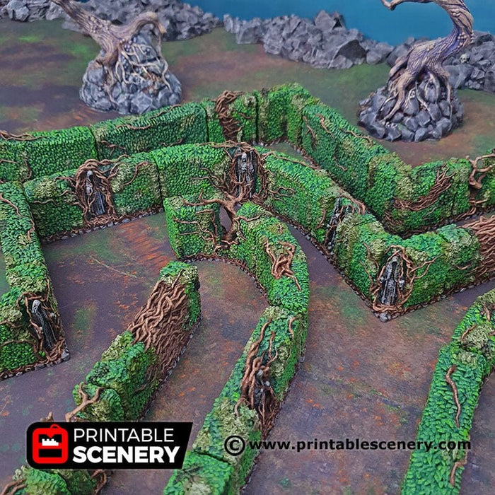 Hedge Maze - Shadowfey Wilds, DnD 5E, Pathfinder 2E 15mm, 28mm, 32mm, wargaming terrain, warhammer, scatter scenery, D&D bolt action