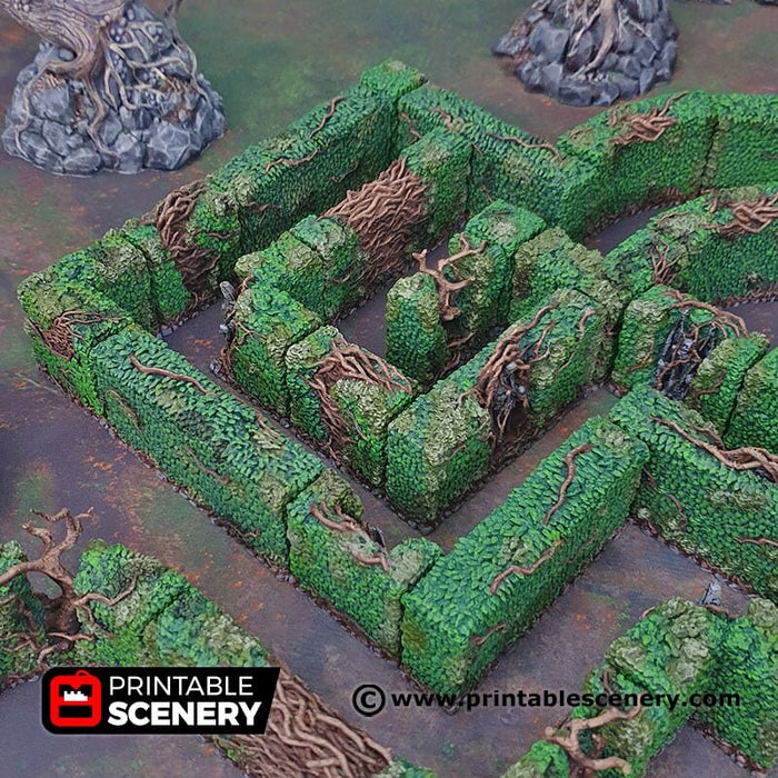 Hedge Maze - Shadowfey Wilds, DnD 5E, Pathfinder 2E 15mm, 28mm, 32mm, wargaming terrain, warhammer, scatter scenery, D&D bolt action