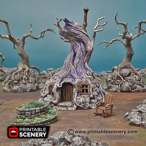 Witch's Hovel - Shadowfey Wilds, DnD 5E, Pathfinder 2E 15mm, 28mm, 32mm, wargaming terrain, warhammer, scatter scenery, D&D, building