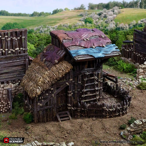 Large Shanty - King and Country, DnD, Pathfinder, 15mm, 28mm, 32mm, wargaming terrain, warhammer, scatter scenery D&D medieval