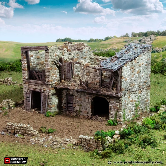 Ruined King Stables - King and Country, DnD, Pathfinder, 15mm, 28mm, 32mm, wargaming terrain, warhammer, scatter scenery D&D medieval