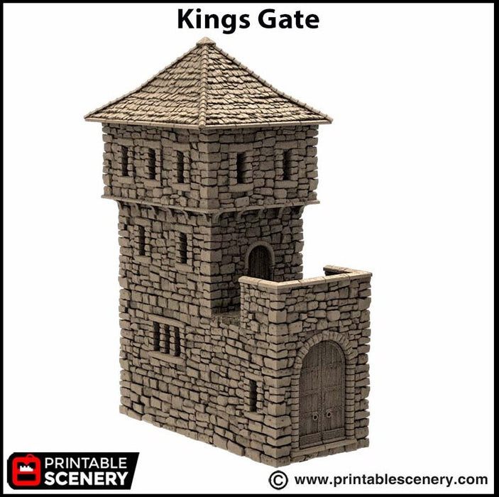 King's Gate - King and Country, DnD, Pathfinder, 15mm, 28mm, 32mm, wargaming terrain, warhammer, scatter scenery D&D medieval castle